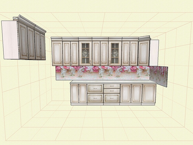 Кухня Анжелика  3800/1200/1200 мм индивидуальная комплектация Бител в магазине Авента мебель фото