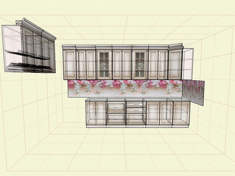 Кухня Анжелика  3800/1200/1200 мм индивидуальная комплектация Бител в магазине Авента мебель фото