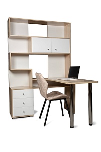 Компьютерный стол СК-10 дуб сонома/белый глянец (левый и правый) Бител  магазин Авента мебель картинка