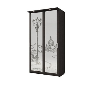 Шкаф купе ТОП ЛАЙН Ш*Г 1490*600 Зеркало Серебро с  рисунком Бител  магазин Авента мебель картинка