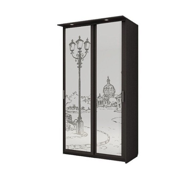Шкаф купе ТОП ЛАЙН Ш*Г 1490*600 Зеркало Серебро с  рисунком Бител в магазине Авента мебель фото