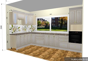 Кухня Анжелика  1800/3650 мм с измененной комплектацией  Бител  магазин Авента мебель картинка