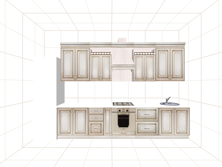 Кухня Анжелика  3400 мм с индивидуальной комплектацией Бител в магазине Авента мебель фото
